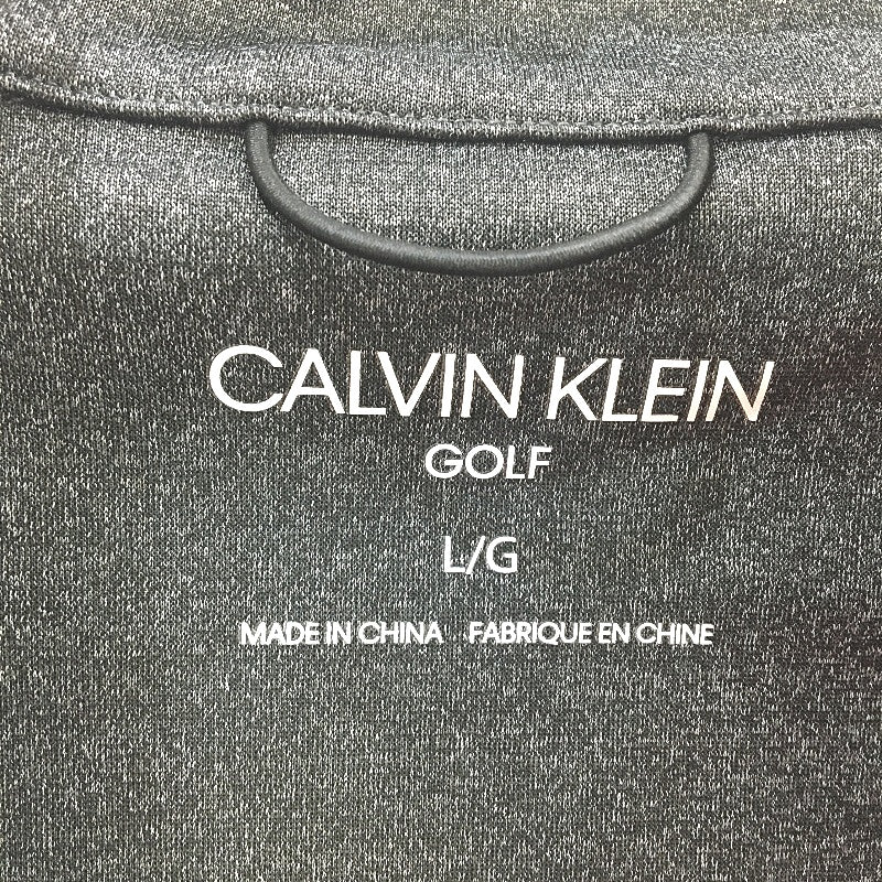 Calvin Klein GOLF Charcoal Quarter Zip Lightweight Pullover Jumper Mens Size L - Image 3