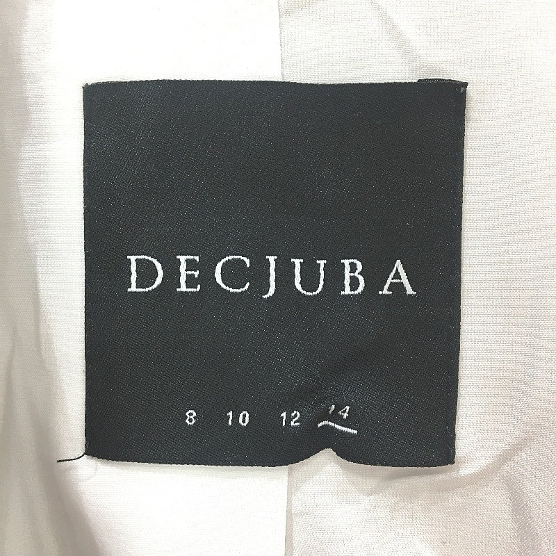 Decjuba Tan & Cream Ginham Check Linen Blend Jacket Ladies Size 14 - Image 3
