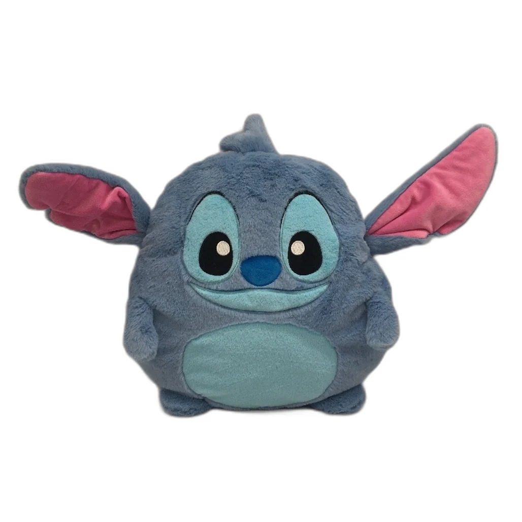 Disney Stitch Blue Super Sofy & Plush Hand Warmer 2in1 Pillow 37cm NEW