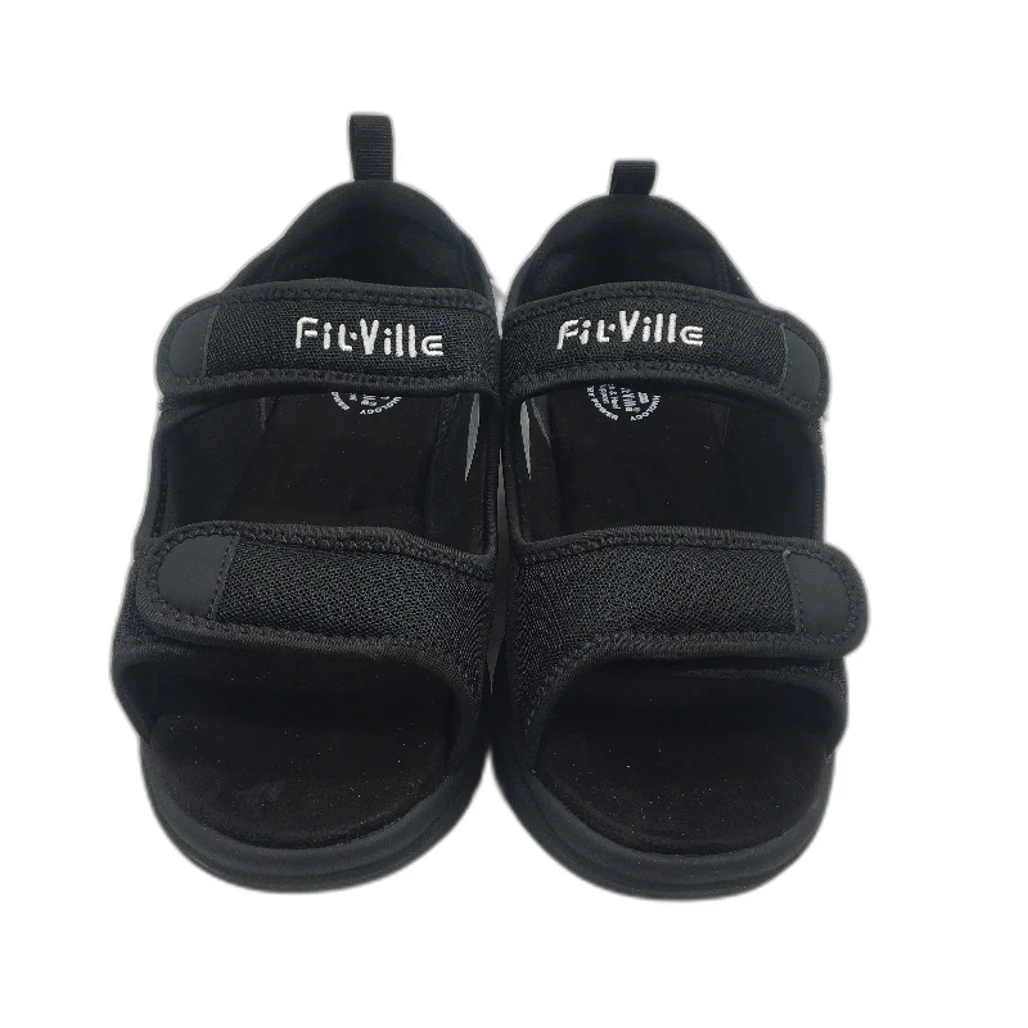 FitVille Black Easy Top Recovery Sandal V3 Womens WIDE Size US 10W EU 41 NEW - Image 2