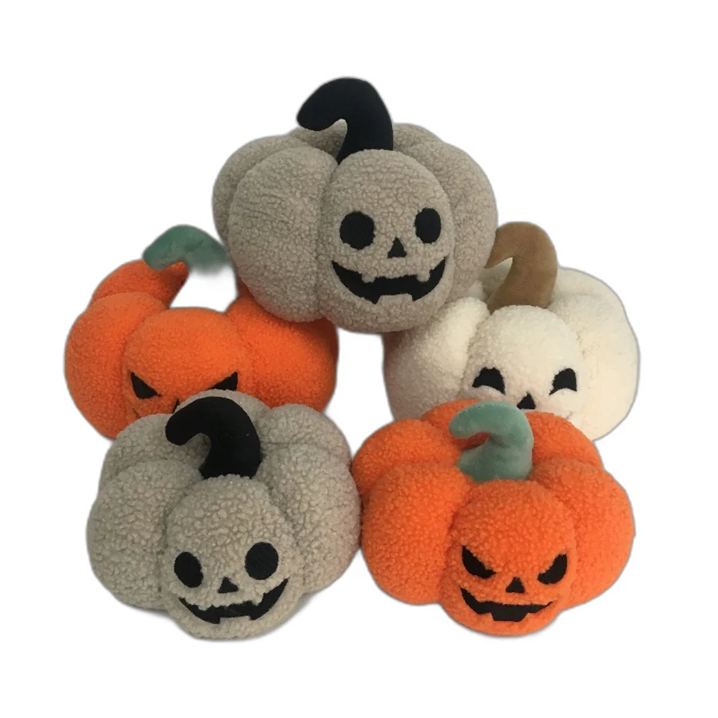 COLLECTABLE 5Pce Various Halloween Pumpkin Yarn Look Stuffed Toy Pack NEW - Image 2