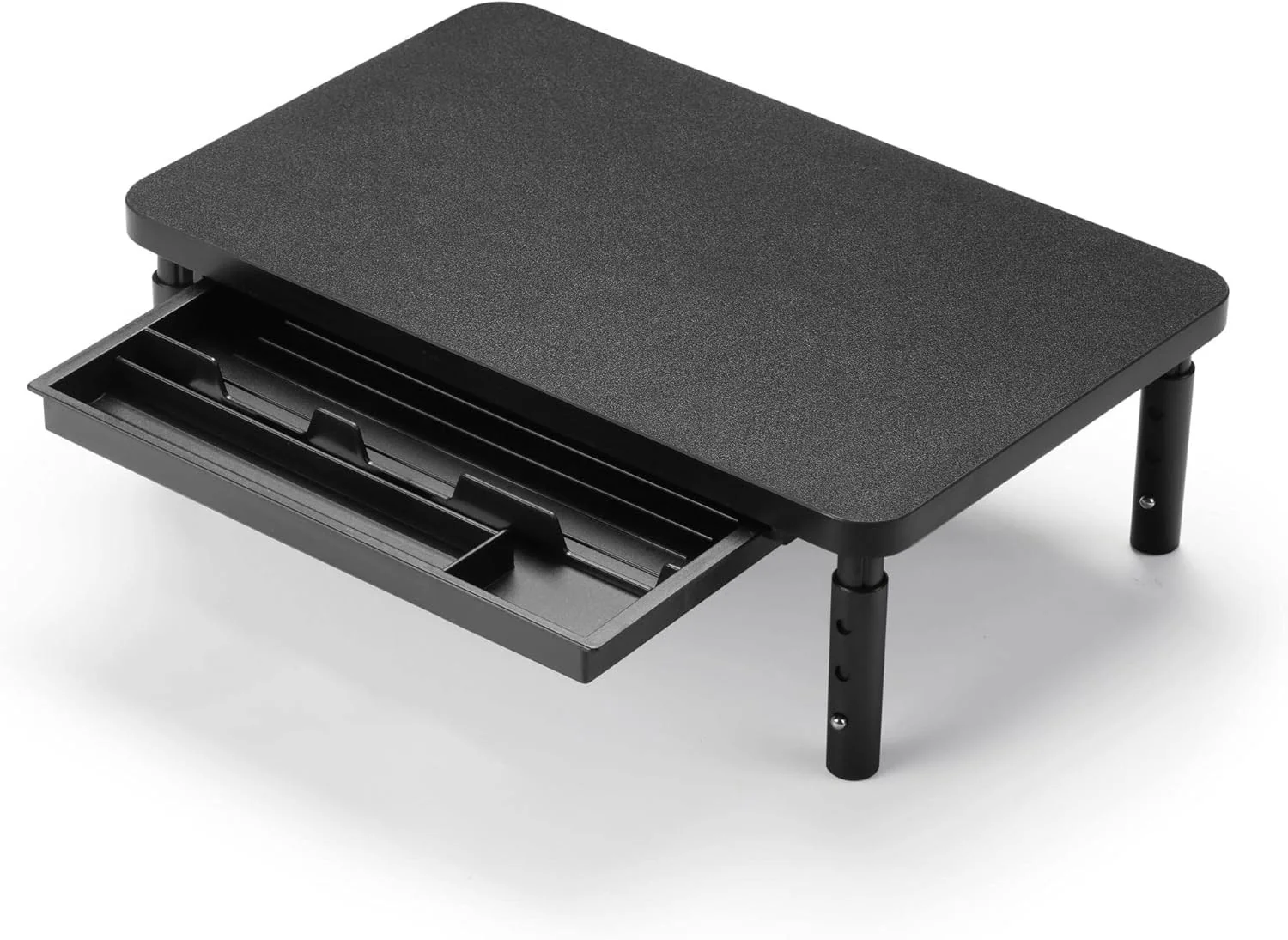 ETHU Adjustable Desk Riser Black Wood Monitor Stand with Storage Drawer DEMO - Image 8