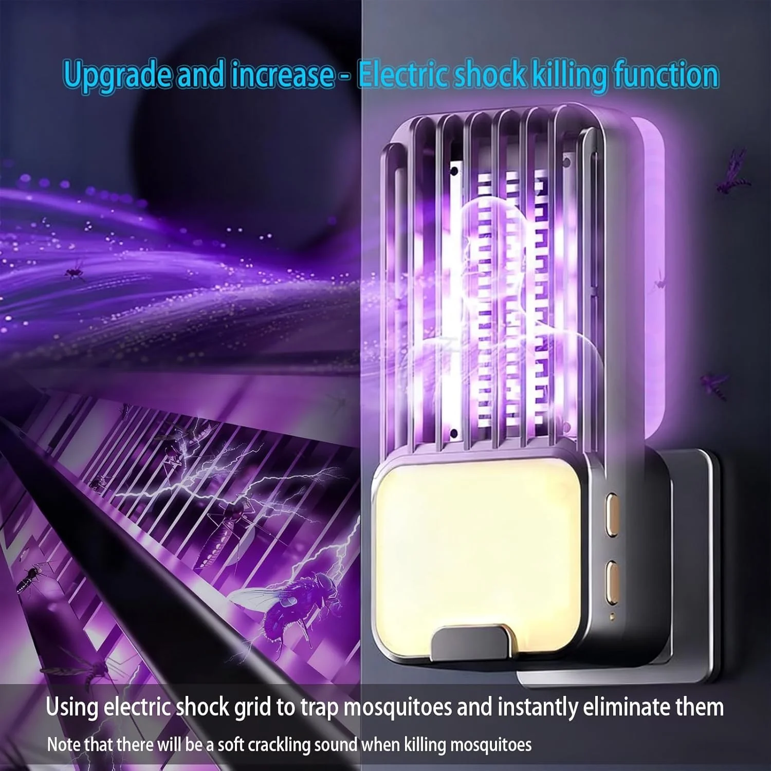 Candico Mosquito Zapper Indoor USB Fly Trap with Adjustable UV Night Light NEW - Image 6