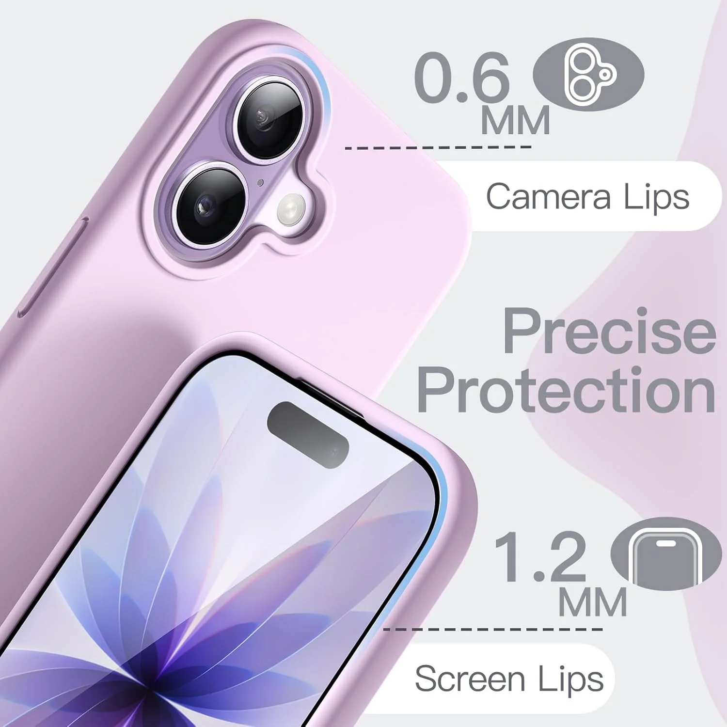 JETech iPhone 17 6.3" Liquid Silicone Purple Soft Touch Shockproof Case NEW - Image 5