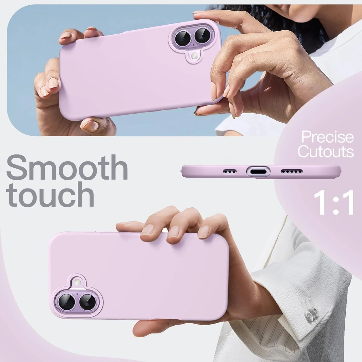 JETech iPhone 17 6.3" Liquid Silicone Purple Soft Touch Shockproof Case NEW - Image 6