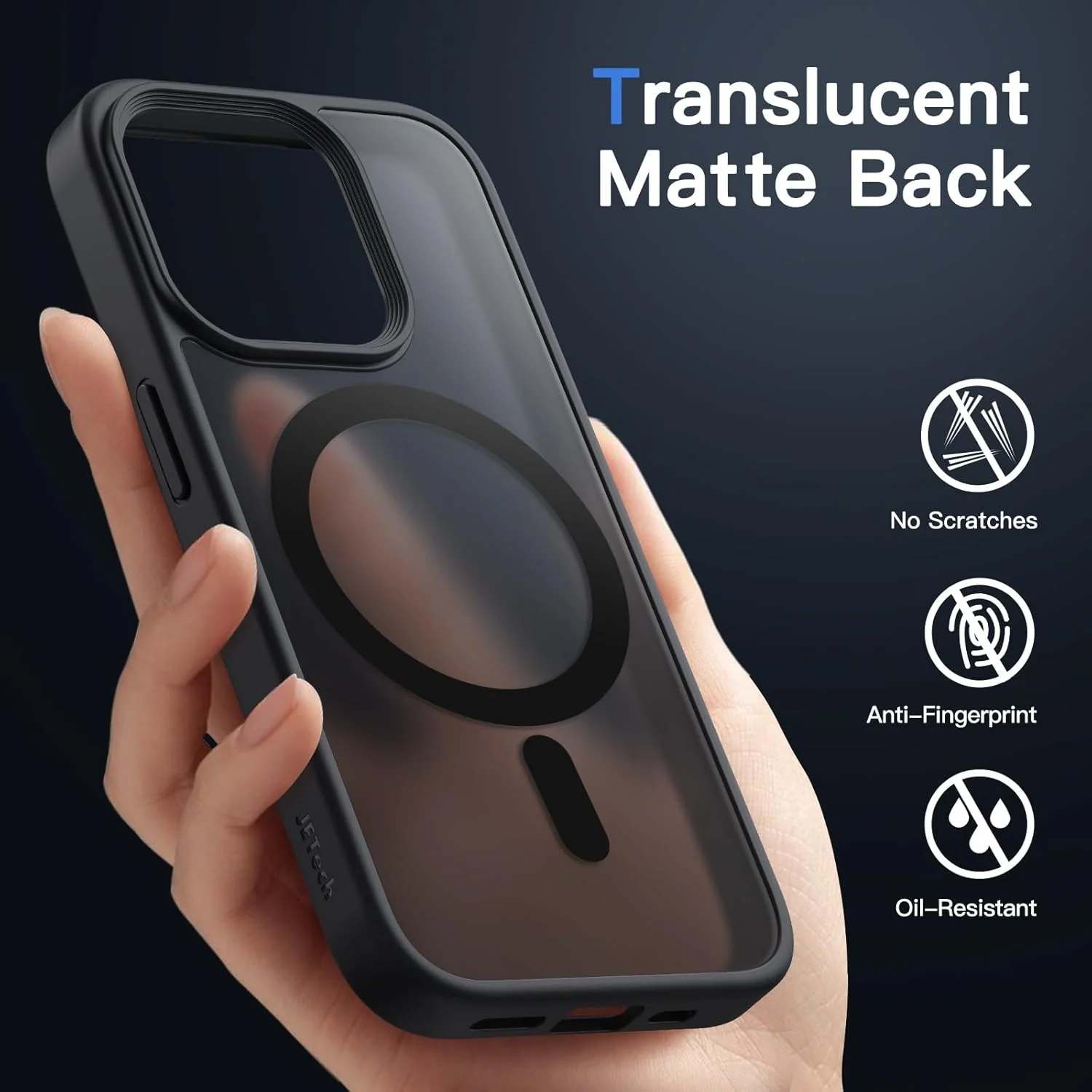 JETech iPhone 14 Pro 6.1" Slim MagSafe Shockproof Cover Black Magnetic Case NEW - Image 4