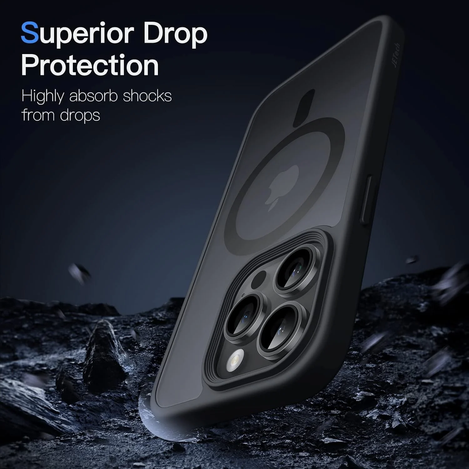 JETech iPhone 14 Pro 6.1" Slim MagSafe Shockproof Cover Black Magnetic Case NEW - Image 5