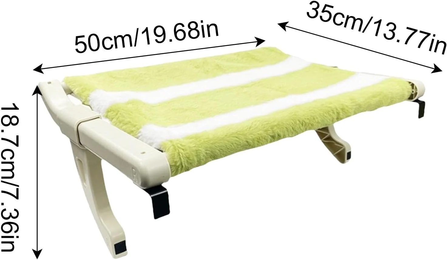 Green & White Space Saving Cat Bed Window Hammock NEW - Image 5