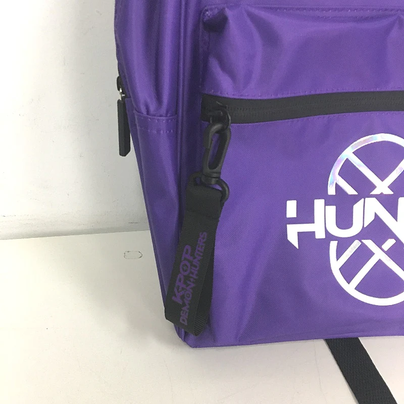 Netflix KPop Demon Hunters Huntrix Purple Backpack 40cm & Saja Boys Tote NEW - Image 4