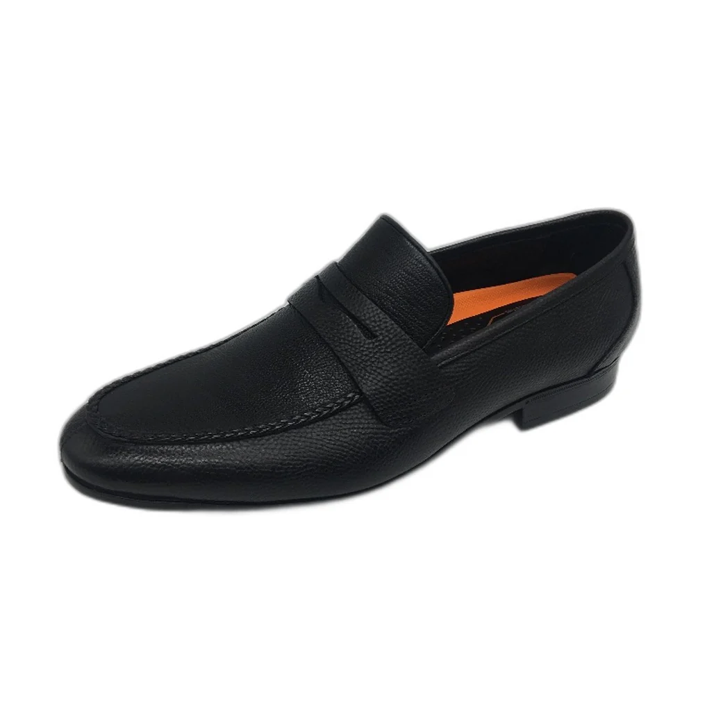 ChrisLOOK Black Leather Penny Loafers Slip On Dress Shoes Mens Size US 10.5 NEW