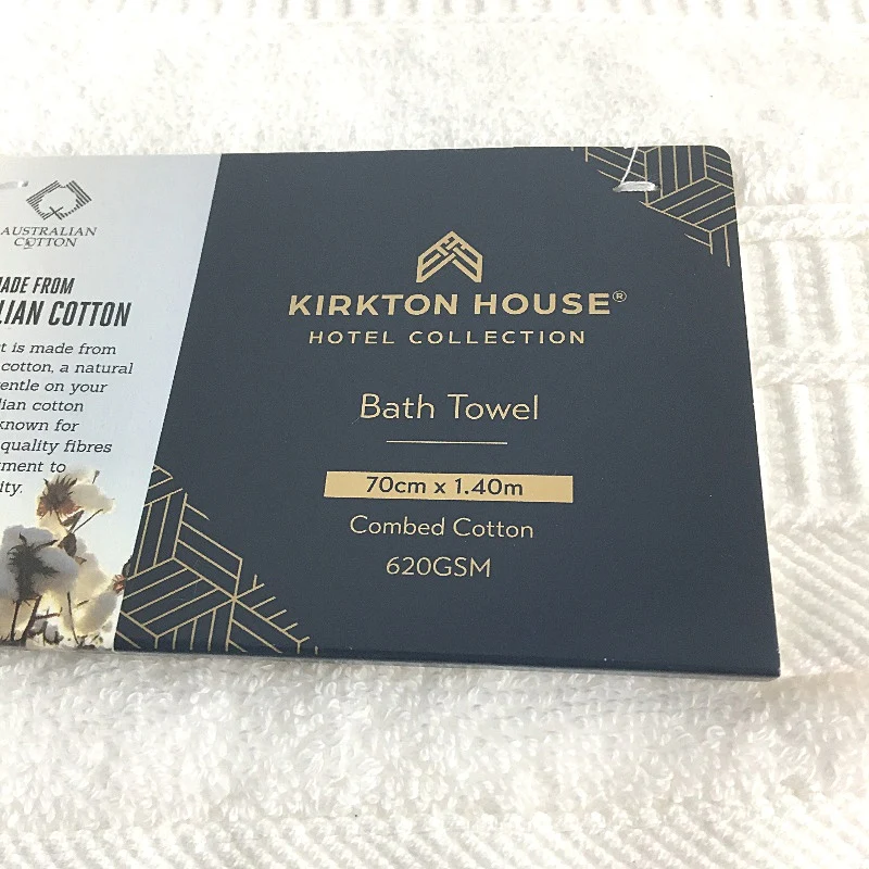 100% Cotton Charcoal & Bright White 4Pce Bath Mat & Bath Towel Pack NEW - Image 4
