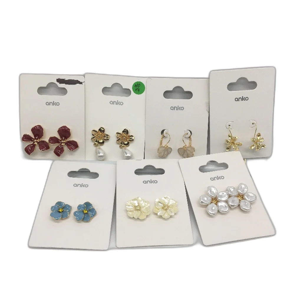 BULK LOT 13 Pairs Assorted Costume Fashion Jewellery Flower Earrings NEW - Image 4