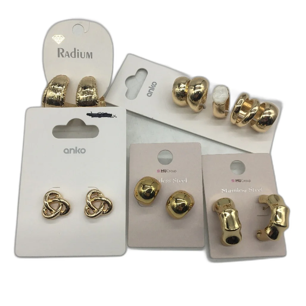 BULK LOT 18 Piece Chunky Gold Plated Assorted Costume Fashion Jewellery NEW - Image 2