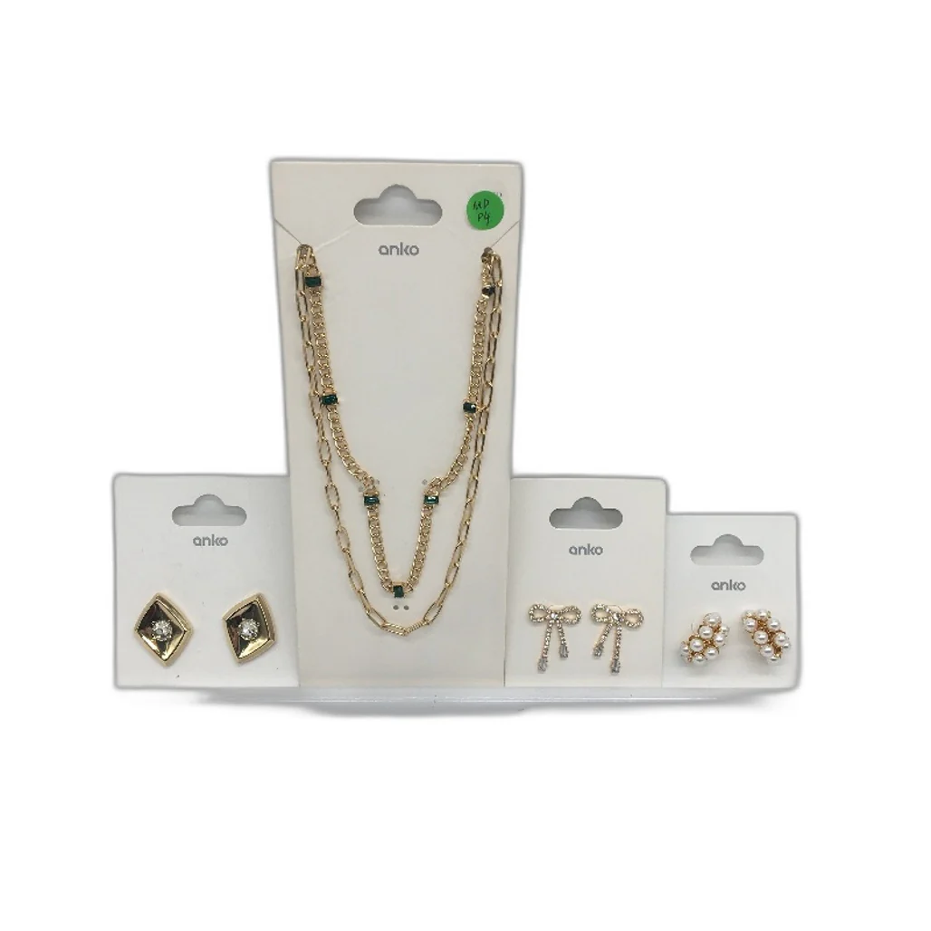 BULK LOT 28 Piece Stone Set Gold Plated Assorted Costume Fashion Jewellery NEW - Image 7