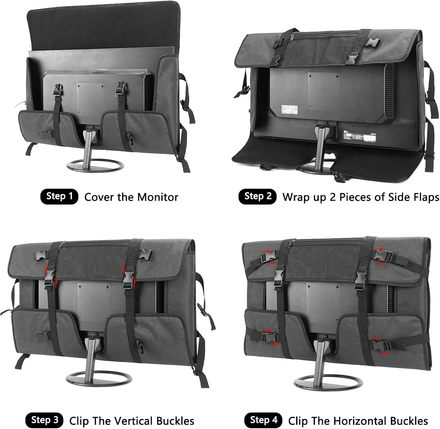 Kingshion Monitor Carrying Bag for 30-Inch All-in-One Desktop Computer Case - Image 2