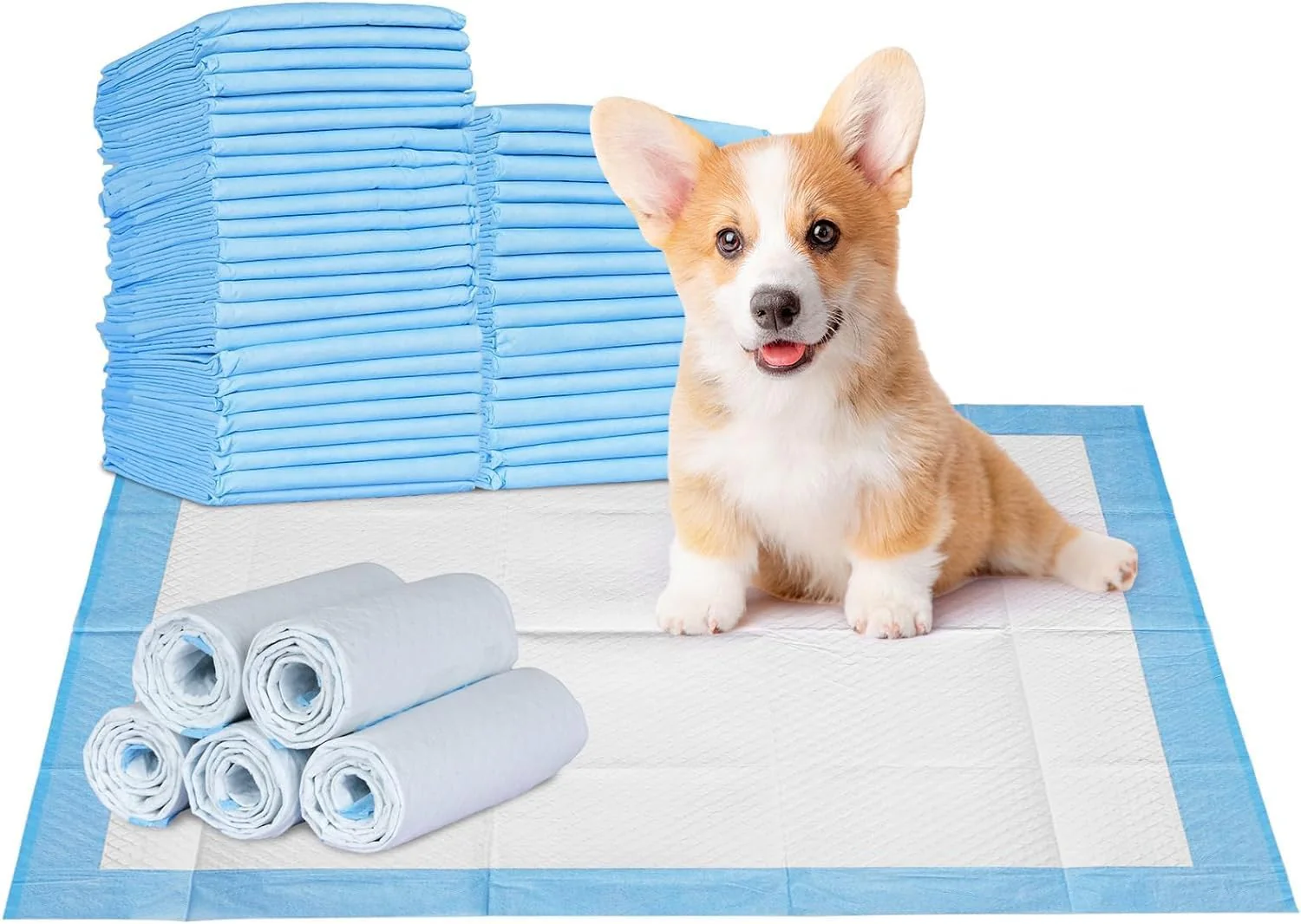 ADVWIN Disposable Dog Pee Pads Leak-Proof Absorbent Training Blue Size 60cm NEW - Image 8