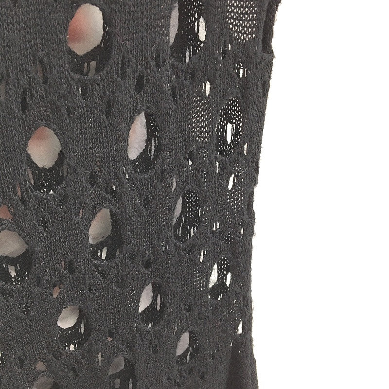 Subtitled Wool Blend Knitted Sleeveless Black Dress Women Size S - Image 3
