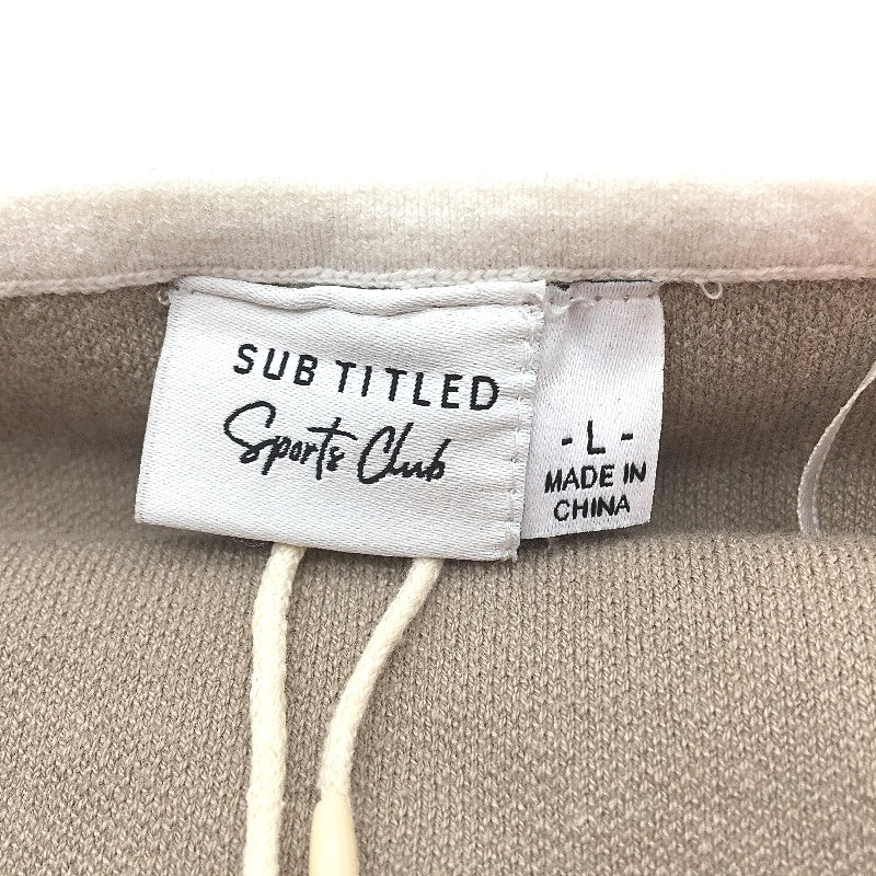 Subtitled Grey Cotton Blend Knit Style Crop Top Bra Bralette Women Size L NEW - Image 3