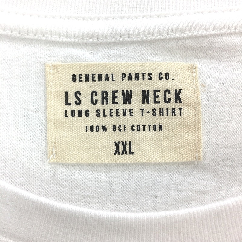 General Pants Co Cotton Original Long Sleeve White T-Shirt Men Size XXL NEW - Image 3