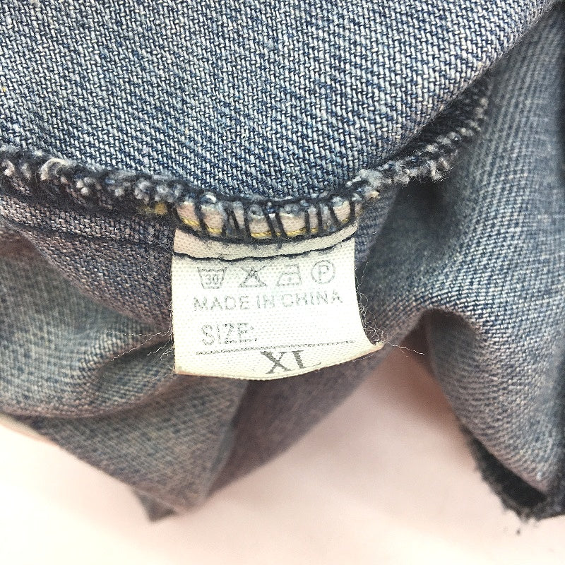 Unbranded Button Strap Blue Denim Casual Overall Zip Up Dress Women Size XL - Image 3