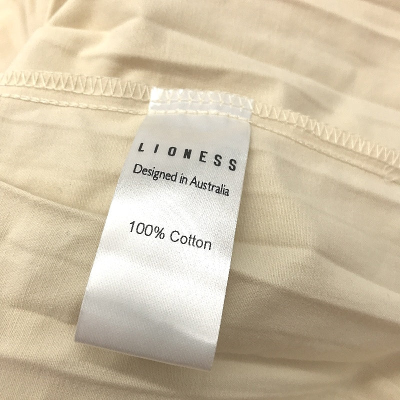 Lioness 'Honey Corset' Cotton Cream Hook Eye Bust Mini Dress Women Size L - Image 4