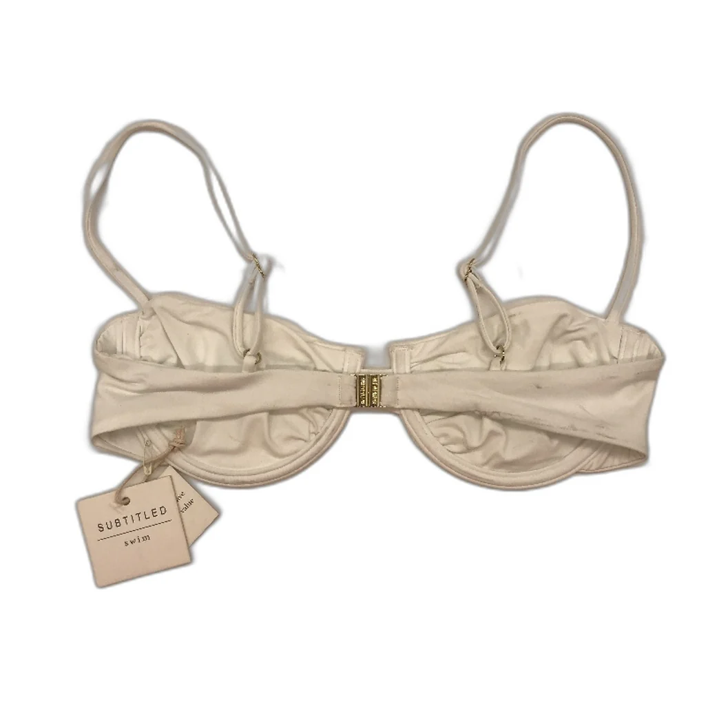 Subtitled Swimwear Skinny Strap White Underwired Bikini Top Women Size XS NEW - Image 2