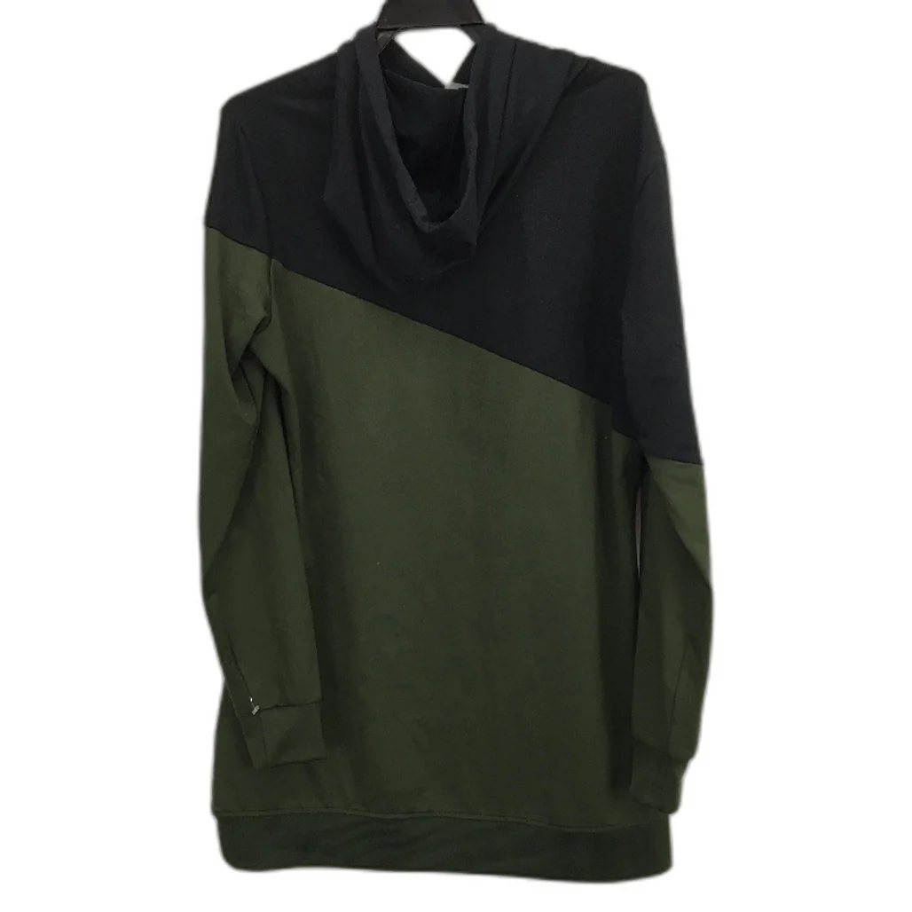 Puma Womens Green And Black Hoodie With Front Logo Print Size 12 - Image 2