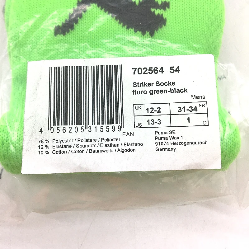 Puma 2 Piece Green & Yellow Football Soccer High Socks NEW - Image 6