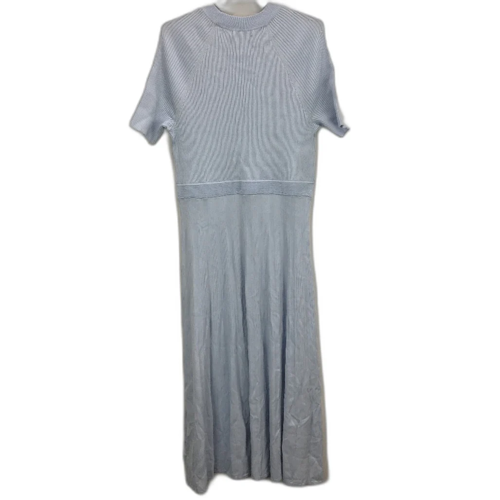 Portmans Sophie Pleated Cloudy Blue Shortsleeve Midi Dress Ladies Size Large NEW - Image 2