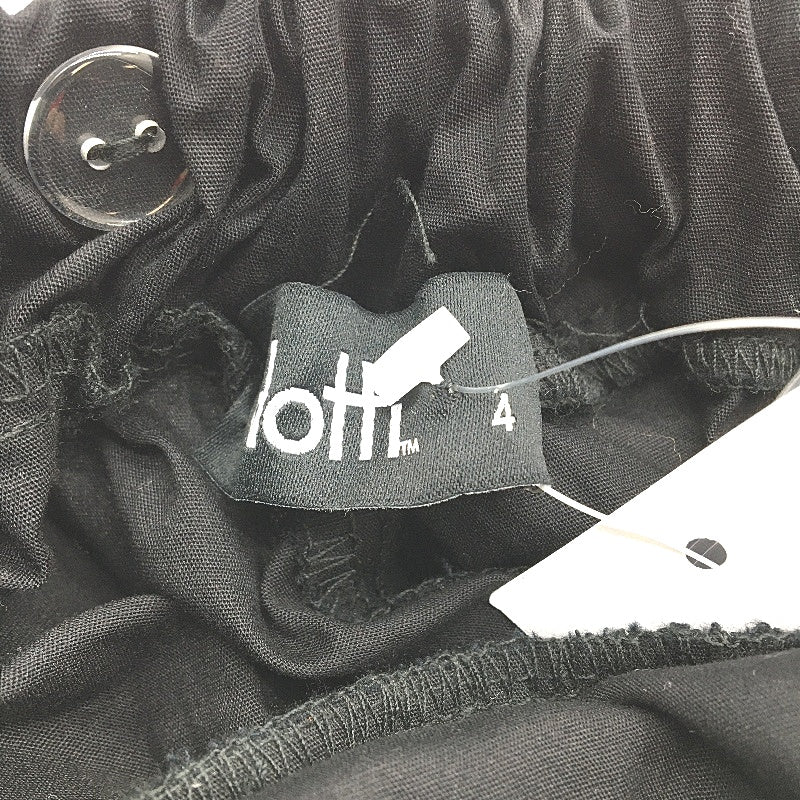 Dotti Elise Bow Black Poplin Gathered Cotton Mini Dress Ladies Size AU 4 NEW - Image 3