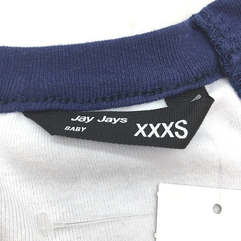 Jay Jays League Baby Raglan White & Navy Blue Tee Shirt Ladies Size 3XS NEW - Image 4