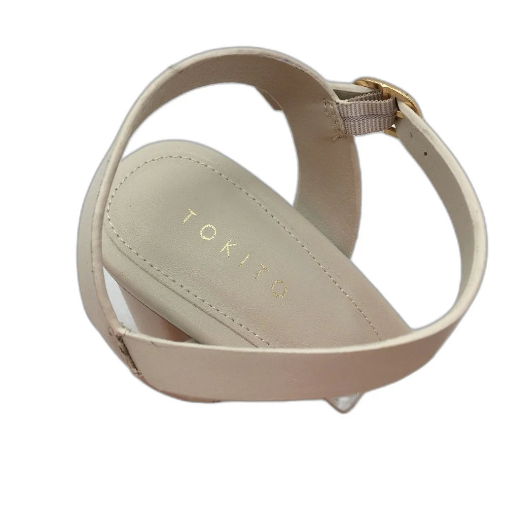 Tokito Gloria Cream Strapped Buckled Heeled Sandal Ladies Size 9 SAMPLE NEW - Image 4