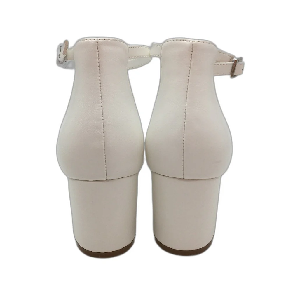 Tokito Tahnee White Ankle Strap Block Heeled Sandal Ladies Size 9 SAMPLE NEW - Image 5