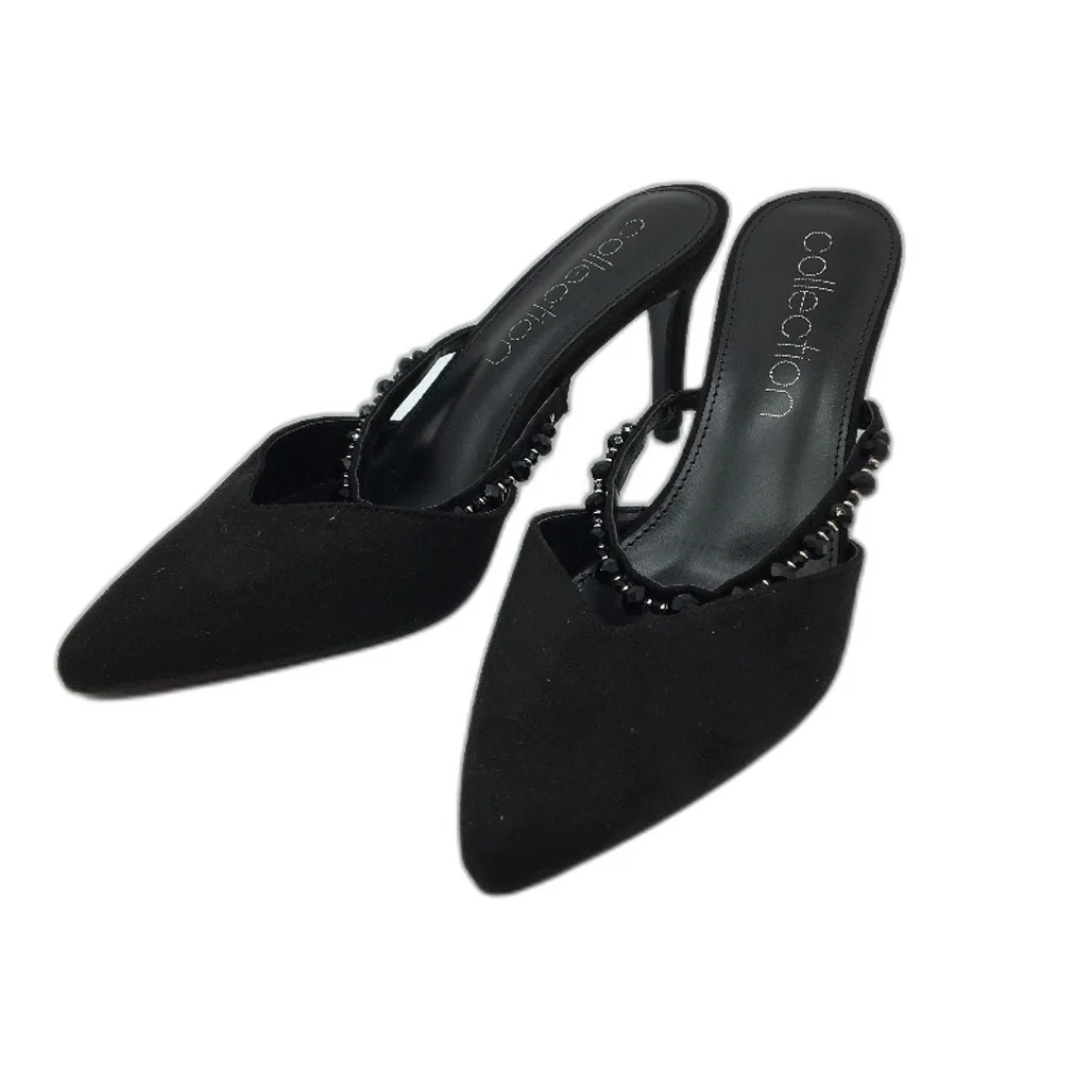 Collection Myer Blaze Black slip On Mule High Heels Ladies Size 9 SAMPLE NEW - Image 2