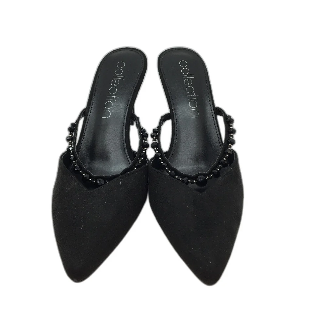 Collection Myer Blaze Black slip On Mule High Heels Ladies Size 9 SAMPLE NEW - Image 3