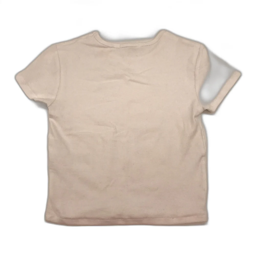 General Pants Co White Cotton Blend Cropped Short Sleeve Tee Ladies Size XS - Image 2