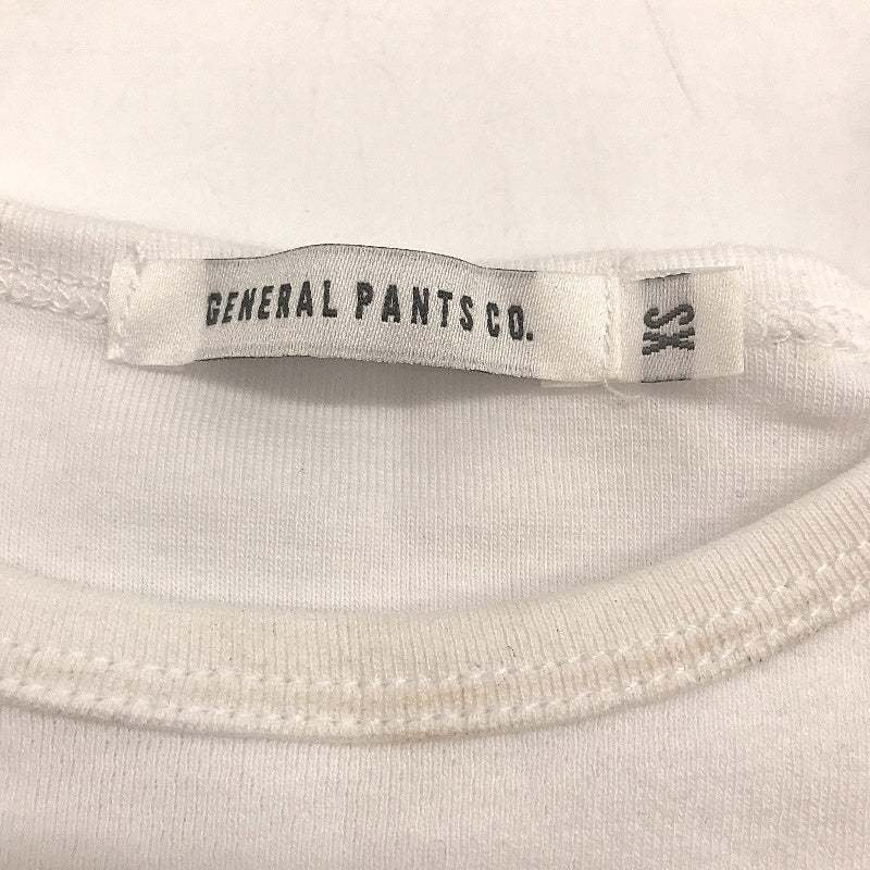 General Pants Co White Cotton Blend Cropped Short Sleeve Tee Ladies Size XS - Image 3