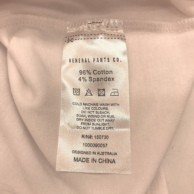 General Pants Co White Cotton Blend Cropped Short Sleeve Tee Ladies Size XS - Image 4