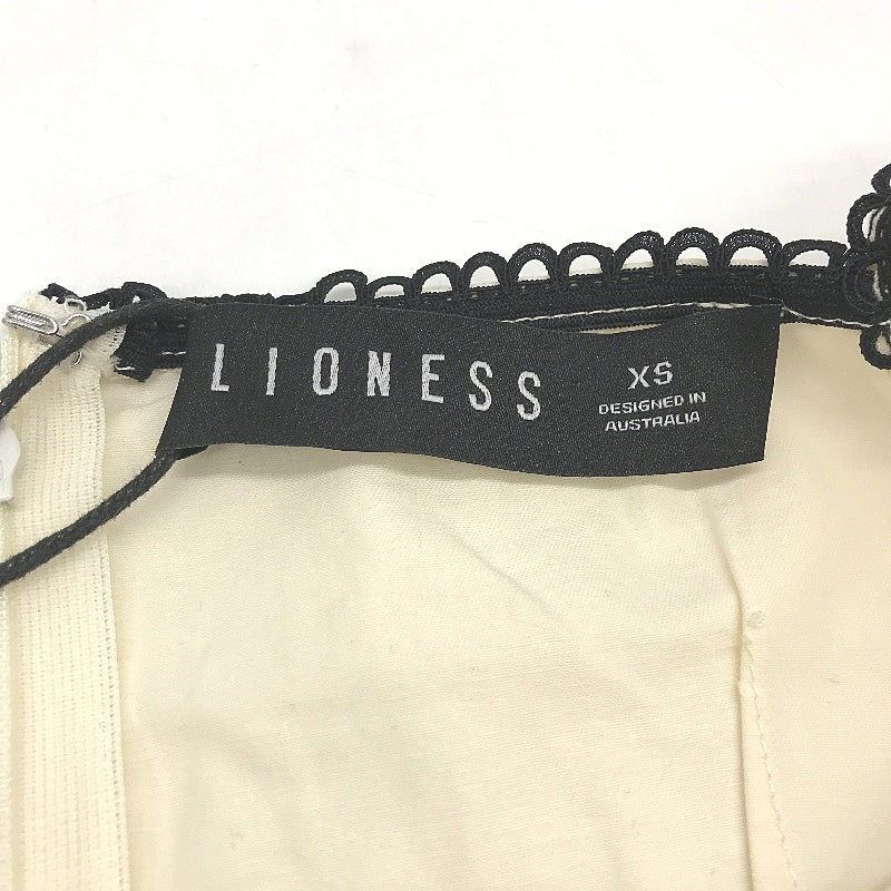 Lioness 'Fortune' Ivory Cotton Mini Zip Up Elastic Strap Dress Women Size XS NEW - Image 3