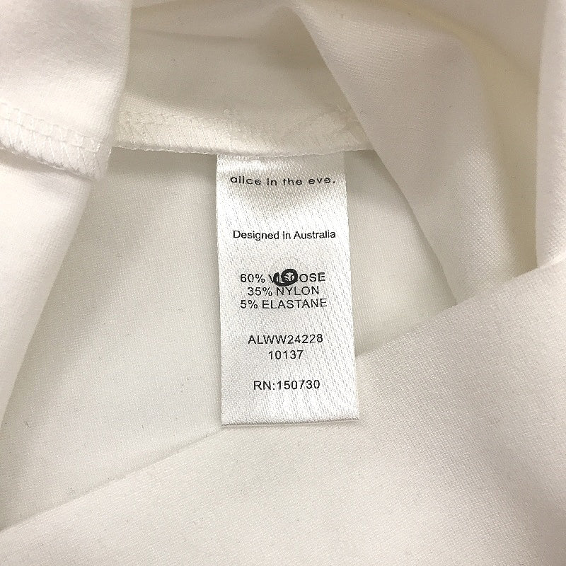Alice In The Eve 'Tasha Clean' White Zipper Mini Skirt Women Size XS NEW - Image 4