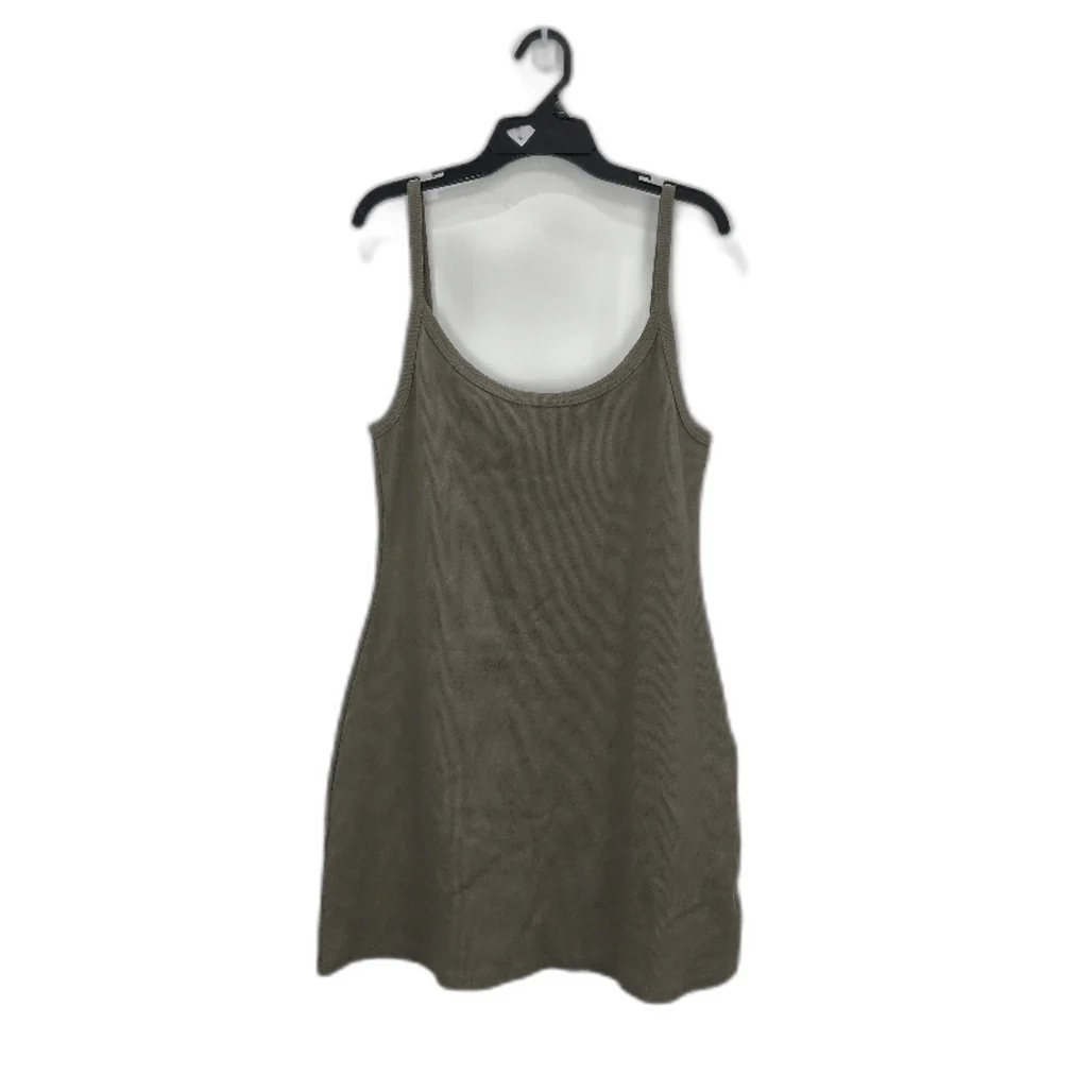 General Pants Co Brown Cotton Blend Easy Ribbed A-Line Dress Women Size XL NEW