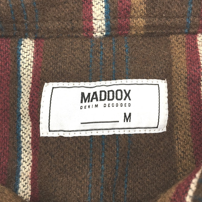 Maddox Boras Multicolour Brushed Stripe Long Sleeve Overshirt Mens Size M - Image 3