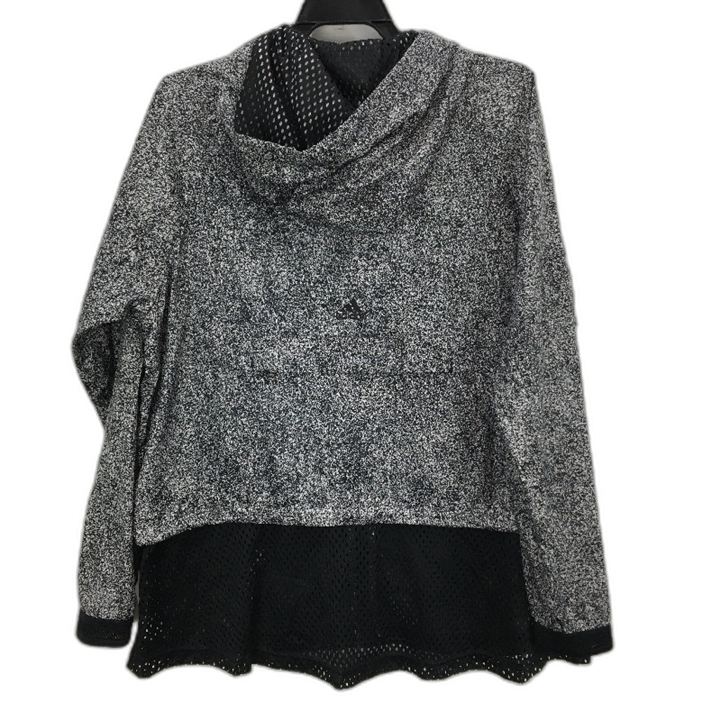 Adidas Black And White Pattern Light Weight Hooded Zip Jacket Womens Size 6 - Image 2