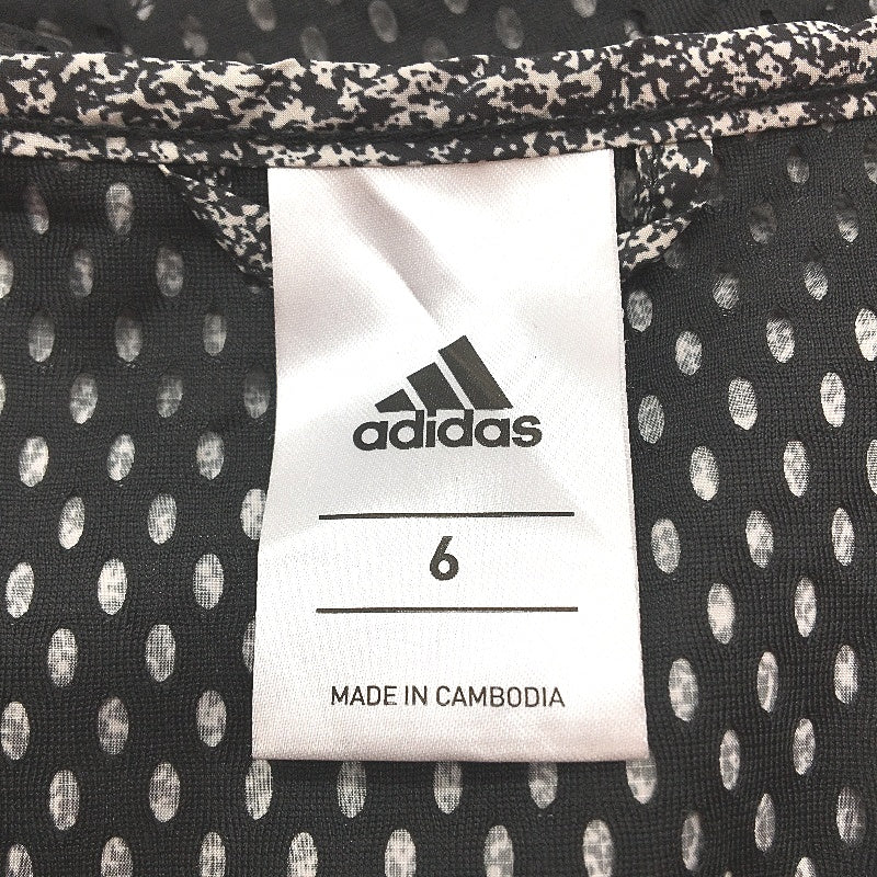 Adidas Black And White Pattern Light Weight Hooded Zip Jacket Womens Size 6 - Image 3