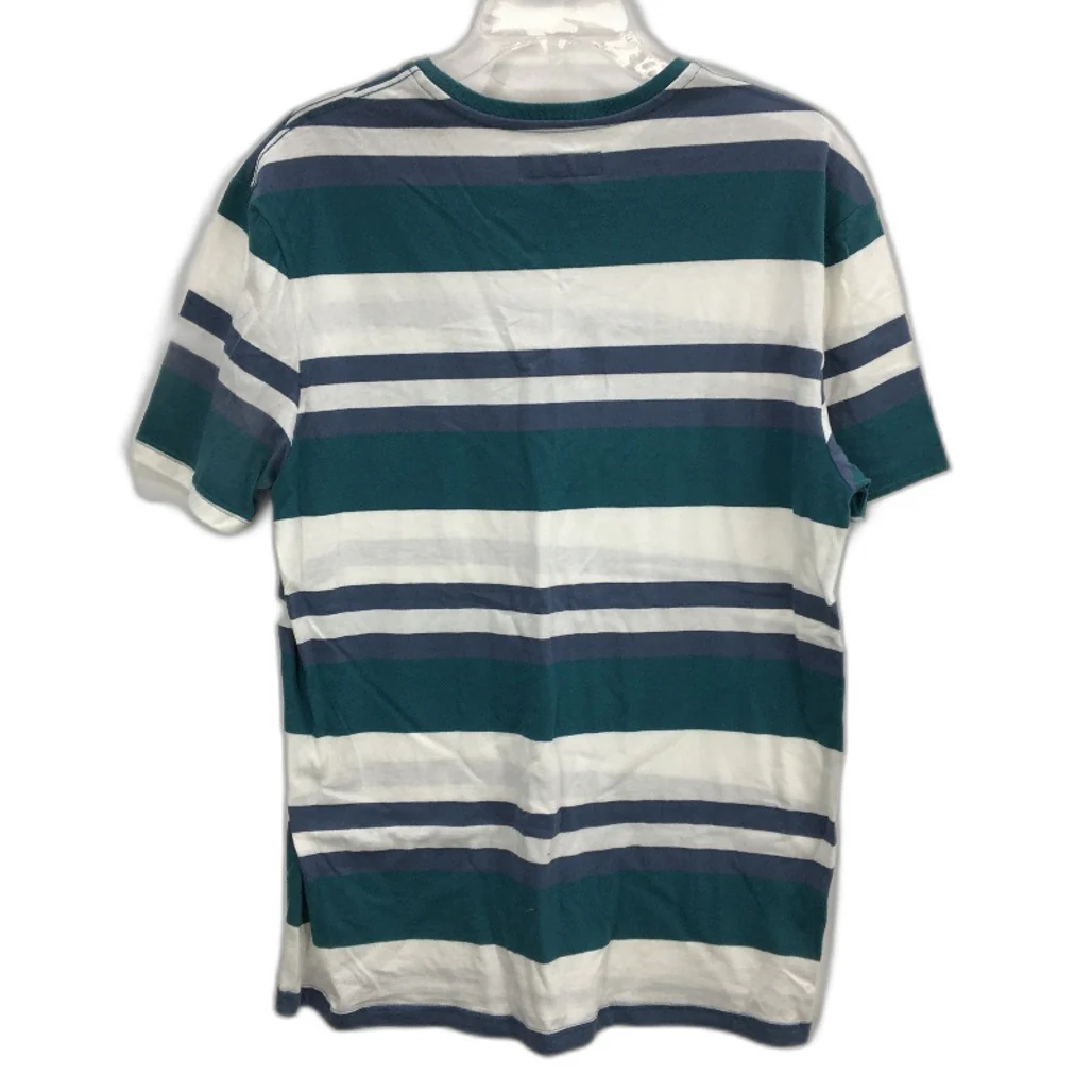 Jeanswest 100% Cotton Green Striped Crew Neck Short Sleeve Tee Mens M NEW - Image 2