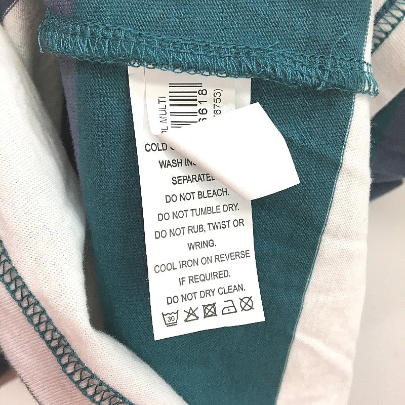 Jeanswest 100% Cotton Green Striped Crew Neck Short Sleeve Tee Mens M NEW - Image 4