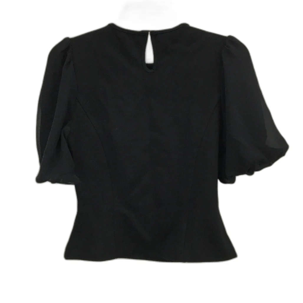 Portmans Black Crew Puff Short Sleeve Top Ladies Size XS NEW - Image 2