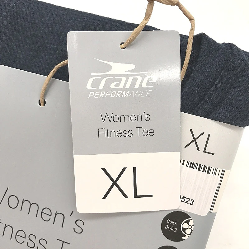 Crane Performance Womens Fitness Tee Navy Blue Size XL NEW - Image 3