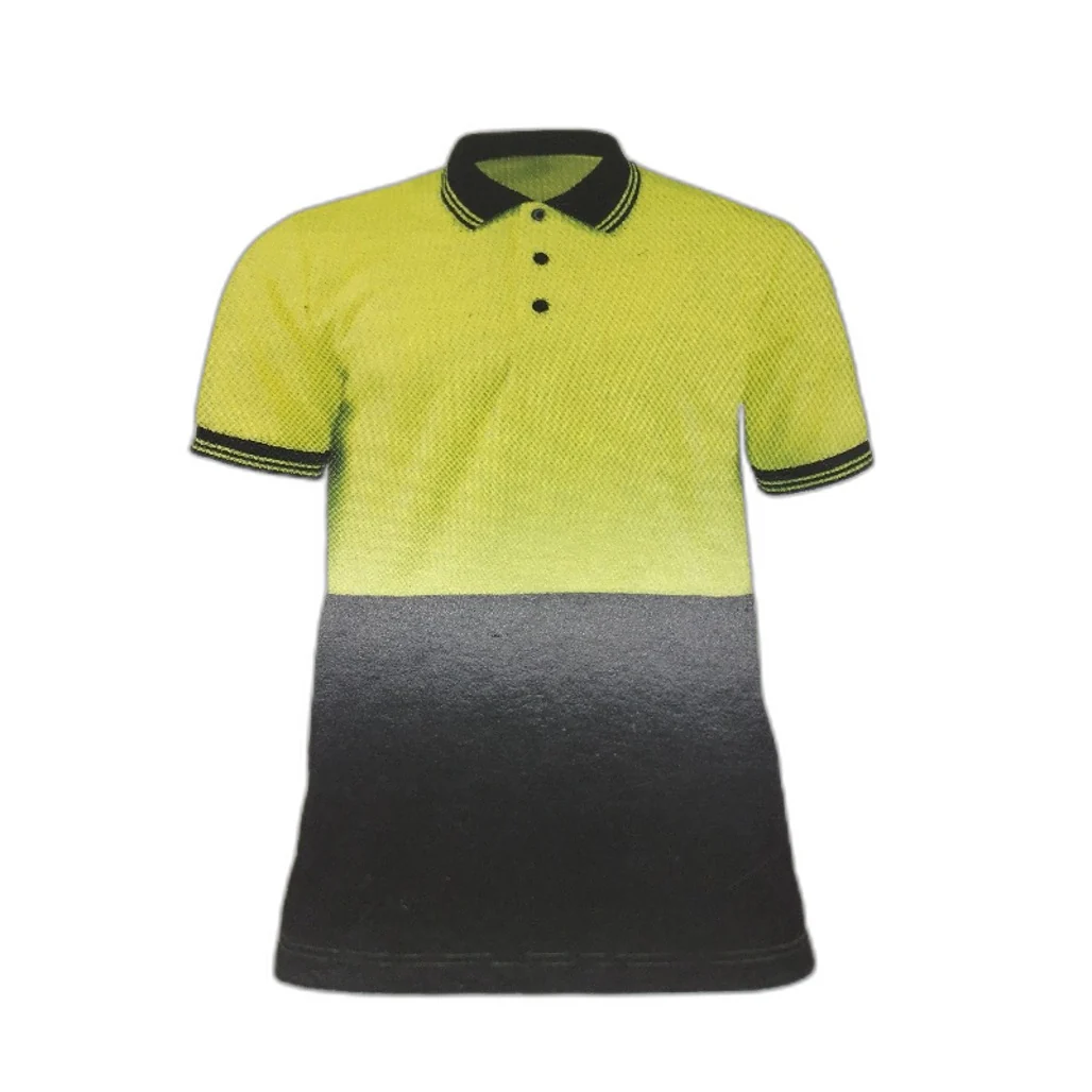 Workzone Green Hi-Vis Safety Collared Polo Short Sleeve Work Shirt Mens Sz L NEW - Image 3