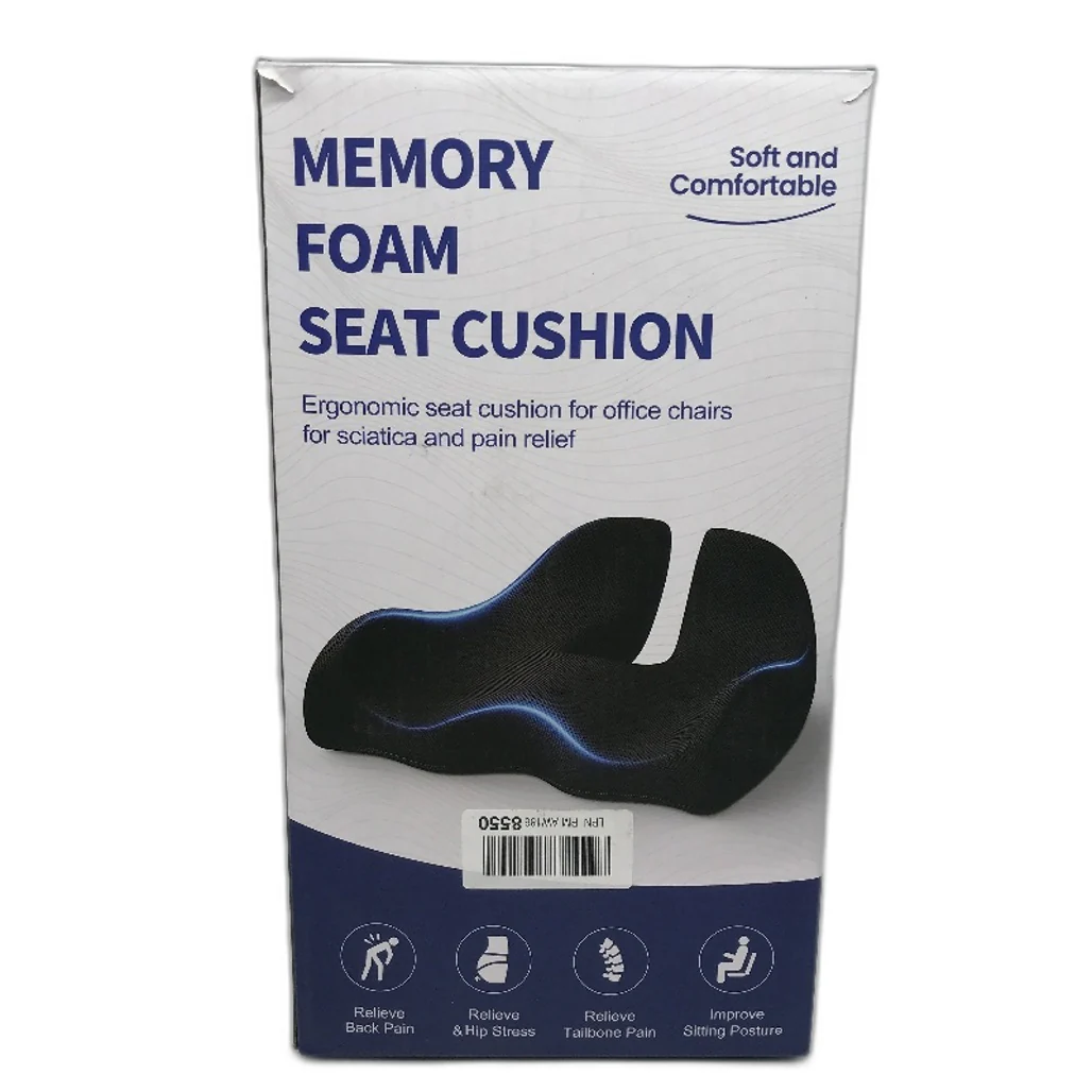 A-PCE XL Ergonomic Black Memory Foam Seat Cushion Sciatica & Pain Relief NEW - Image 4